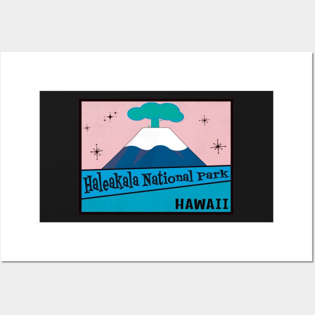 Haleakala National Park Hawaii Vintage Mid-Century 2 Wall Art by TravelTime